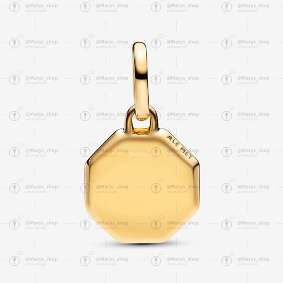 Pandora Blue Engravable Mini Medallion Charm - Picture 2 of 7